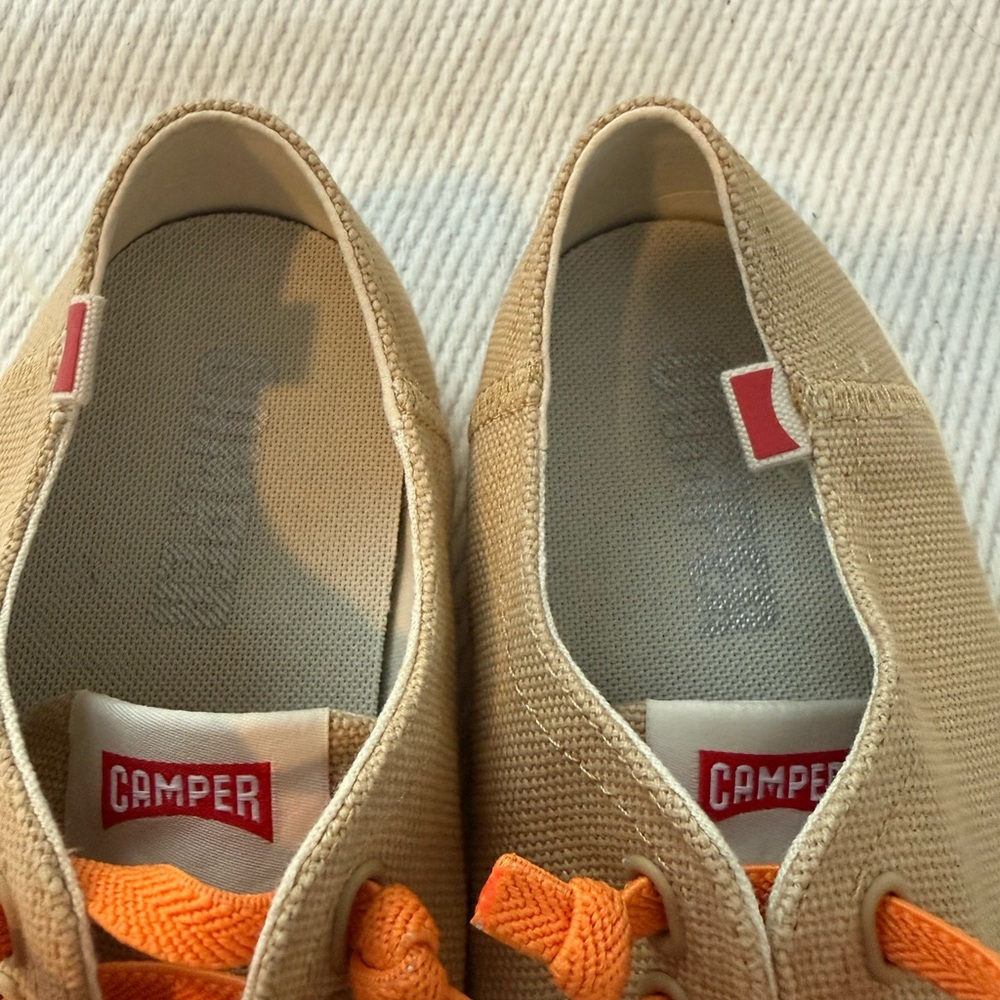 Camper Peu Rambla Sneakers Sz 39. Tan/ Orange laces. Excellent Condition. - Picture 2 of 8